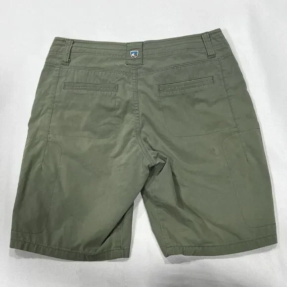 Kuhl Spire Women‎ Green Style 6285 Pockets Cargo Bermuda Hiking Shorts Sz 2 30” - Picture 2 of 10